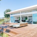 outdoor living space with deck and sitting area