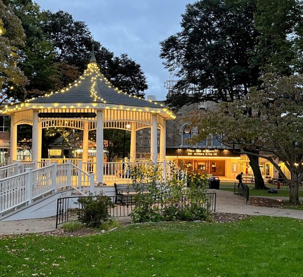 Gazebo on a common in Norfolk County MA